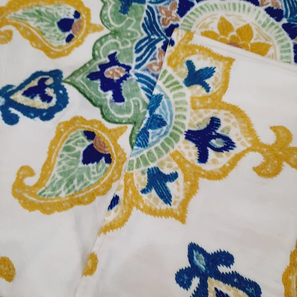 Pottery Barn Brea Emroidered Pillow (2) - Picture 4 of 7